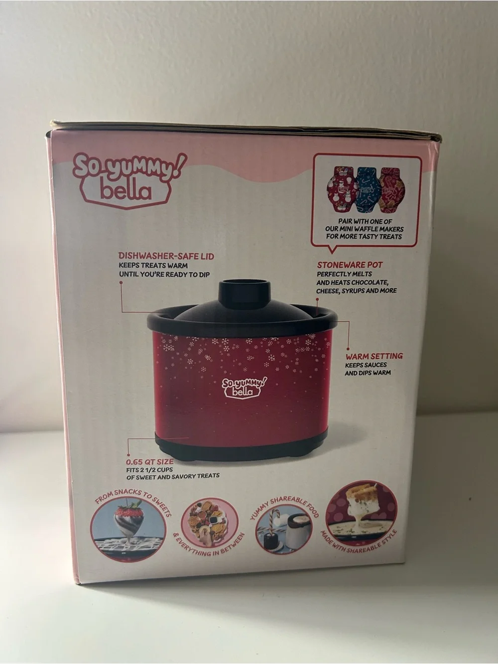 Target So Yummy! Bella Mini Dipper Fondue Pot in Red with Black Lid